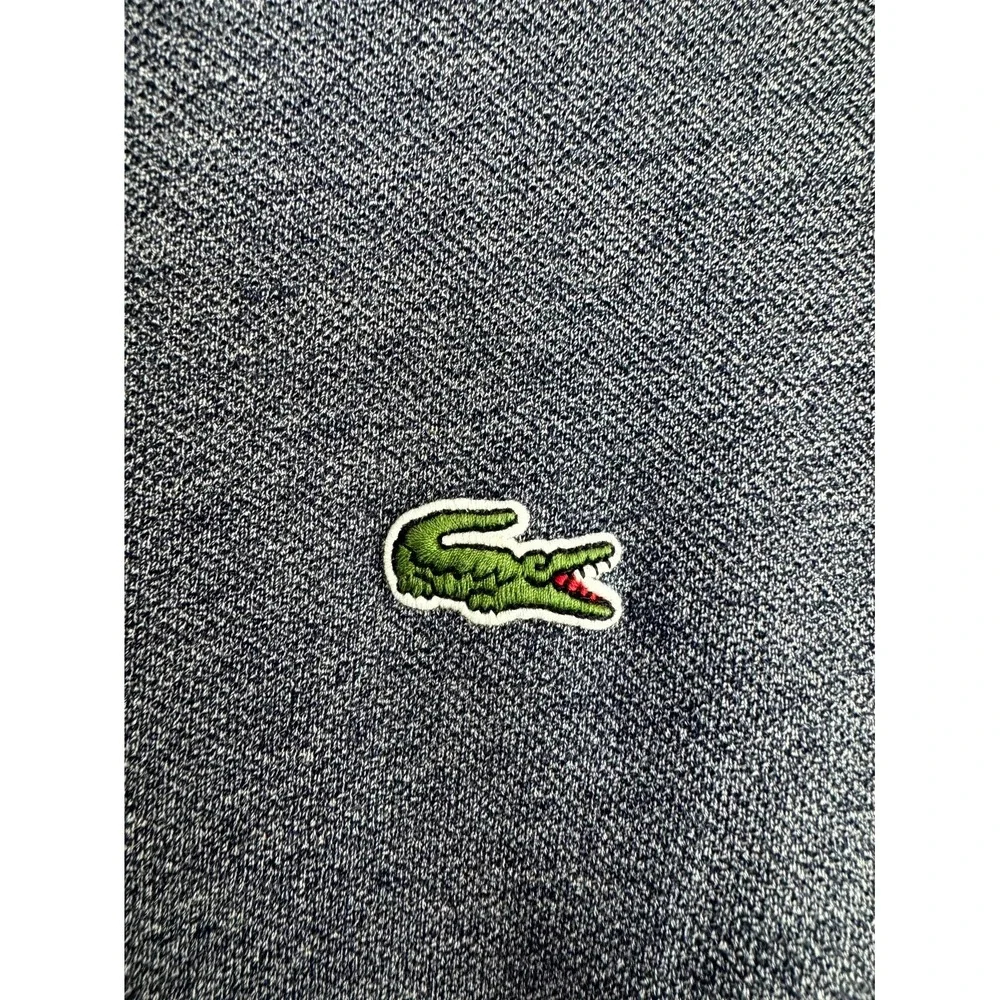 Lacoste‎ Polo Shirt Men's Large Heather Gray Short Sleeve Stretch 100% Cotton